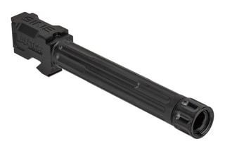 The Lantac 9INE Threaded Glock 17 Barrel Black features a patented fluting design